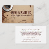 Brewed Coffee Cup Retro Illustrations 名刺 (正面/裏面)