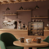 Brewed for [Name] — folk coffee pattern in cocoa マグカップ