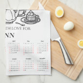 Brewed with Love Cat & Dog Tea Towel Calendar  キッチンタオル (四つ折り)