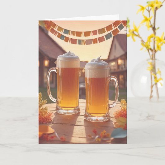 Brewery Birthday Wishes カード (黄色い花)