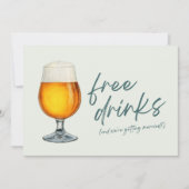 Brewery Free おもしろい Drinks Photo 結婚's セーブザデート (正面)
