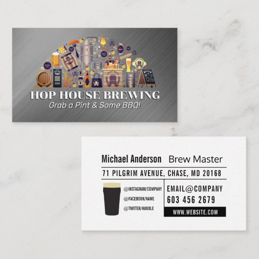 Brewery Production Equipment | Beer 名刺 (正面/裏面)