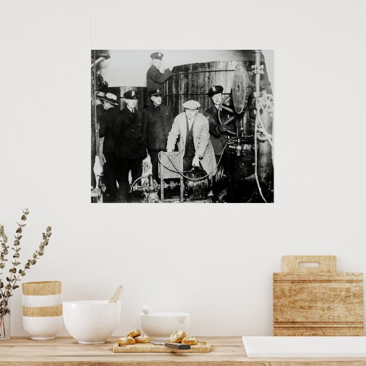 BREWERY RAID - PROHIBITION - DETROIT  c. 1925 ポスター (キッチン)