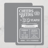 Brewery Surprise Cheers and Beers to 30 Years 招待状 (正面/裏面)