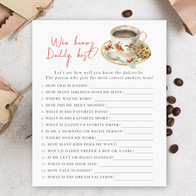 Brewing baby shower - Game Who knows daddy best (クリエイターアップロード済み)