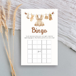 Brewing Coffee Baby Shower Bingo Game