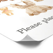 Brewing Coffee Baby Shower Cards and Gifts Sign ポスター (角)