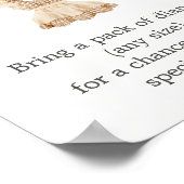 Brewing Coffee Baby Shower Diaper Raffle Sign ポスター (角)