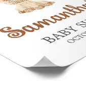 Brewing Coffee Baby Shower Welcome Sign ポスター (角)