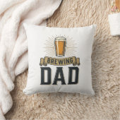 Brewing Dad Beer Vintage Engraving Shirt Design_1 クッション (ブランケット)