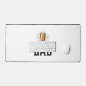 Brewing Dad Beer Vintage Engraving Shirt Design_1 デスクマット (キーボード&マウス)