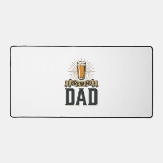 Brewing Dad Beer Vintage Engraving Shirt Design_1 デスクマット (正面)