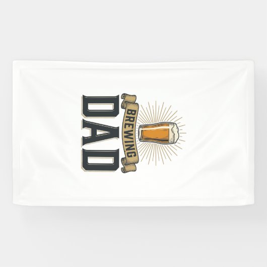 Brewing Dad Beer Vintage Engraving Shirt Design_1 横断幕 (横)