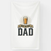 Brewing Dad Beer Vintage Engraving Shirt Design_1 横断幕 (縦)