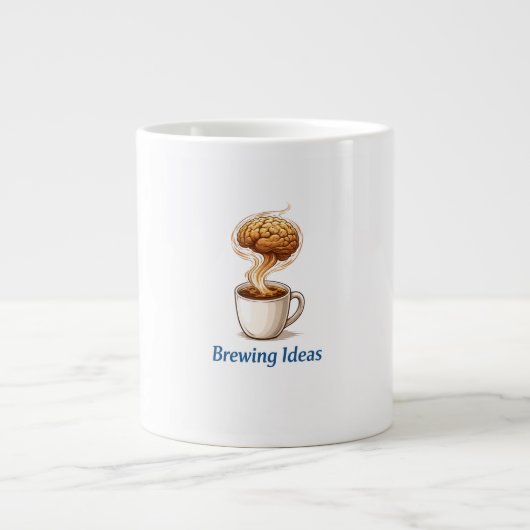 Brewing Ideas Coffee Mug – Creative Coffee Lover G ジャンボコーヒーマグカップ (正面)