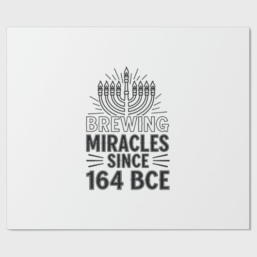 Brewing Miracles Since 164 BCE Hanukkah Jewish  ラッピングペーパー (フラット)