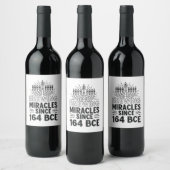 Brewing Miracles Since 164 BCE Hanukkah Jewish  ワインラベル (ボトル)