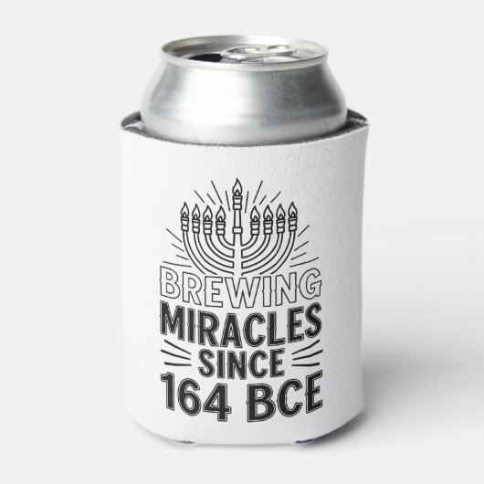 Brewing Miracles Since 164 BCE Hanukkah Jewish  缶クーラー (缶正面)