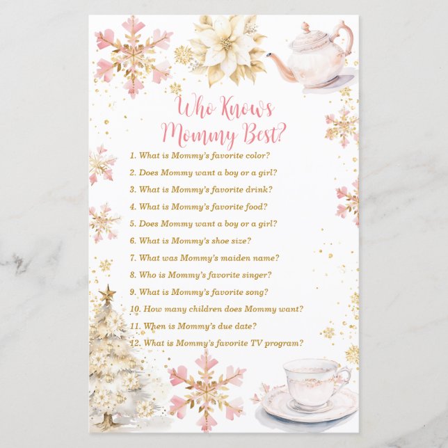 Brewing Pink Winter Tea Party Who Knows Mommy Best (正面)