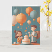 Brewing Up Birthday Wishes カード (黄色い花)
