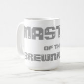 " Brewniverseのマスター"のマグ コーヒーマグカップ (正面左)