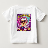 "Brewoltyビート- DJ Coffee Cup Cartoon Sticker" ベビーTシャツ (裏面)