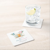 Brewsとベビーニュースジェンダーがパーティーを明かす スクエアペーパーコースター (インサイチュ)