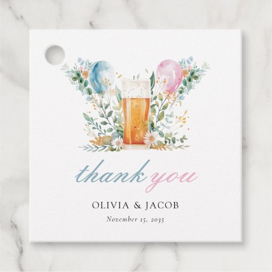 Brewsとベビーニュースジェンダーがパーティーを明かす フェイバータグ (正面)