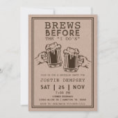 Brews Before I Do's バチェラー・パーティー・ブルワリー 招待状 (正面)