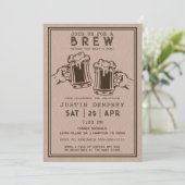 Brews Before the Baby's Due Men's Diaper Party 招待状 (スタンド正面)