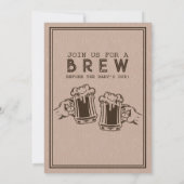 Brews Before the Baby's Due Men's Diaper Party 招待状 (裏面)