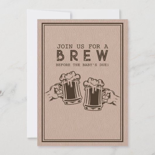 Brews Before the Baby's Due Men's Diaper Party 招待状 (裏面)