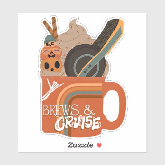Brews & Cruiseステッカー シール (シート)