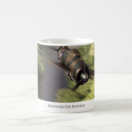 "Brewster F2A Buffalo"mug コーヒーマグカップ (中央)
