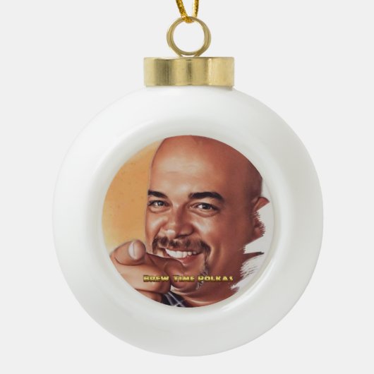 Brewster J. Snowflake Framed Ornament セラミックボールオーナメント (正面)