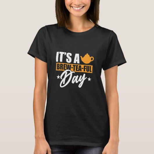 Brewteaful Day Chai Drinkers Tea Chai Party Graph Tシャツ (正面)