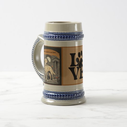 Brewtiful Golden Retriever Beer Stein   ビールジョッキ (正面左)