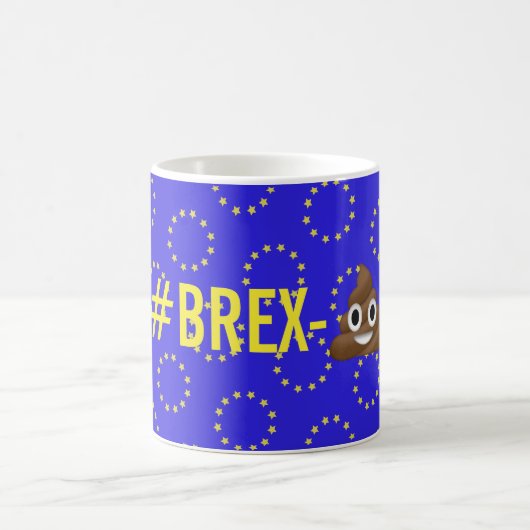 "#Brex-💩"のBrexitのマグ コーヒーマグカップ (中央)