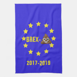 Brex-💩2017-2019 EUかBrexitのふきんは印を付けます キッチンタオル