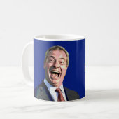 BREXITのマグ。 おもしろいのナイジェルFarage Brexitメッセージ: コーヒーマグカップ (正面左)