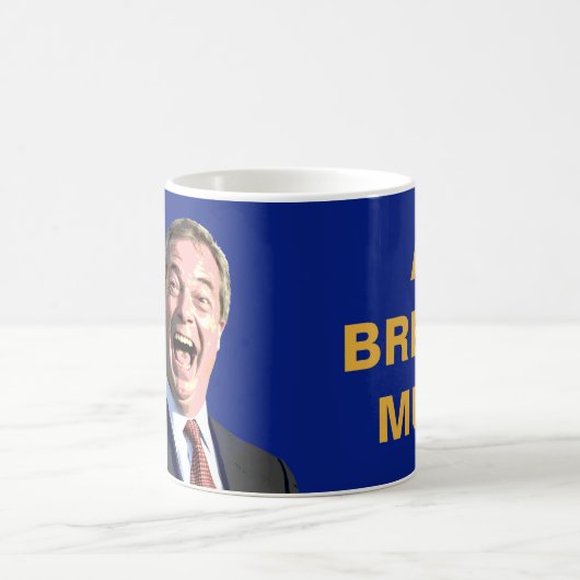 BREXITのマグ。 おもしろいのナイジェルFarage Brexitメッセージ: コーヒーマグカップ (中央)