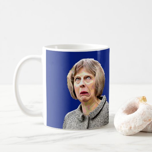 BREXITのマグ。 おもしろいTheresaはBrexitメッセージよろしいです: コーヒーマグカップ (ドーナツ)