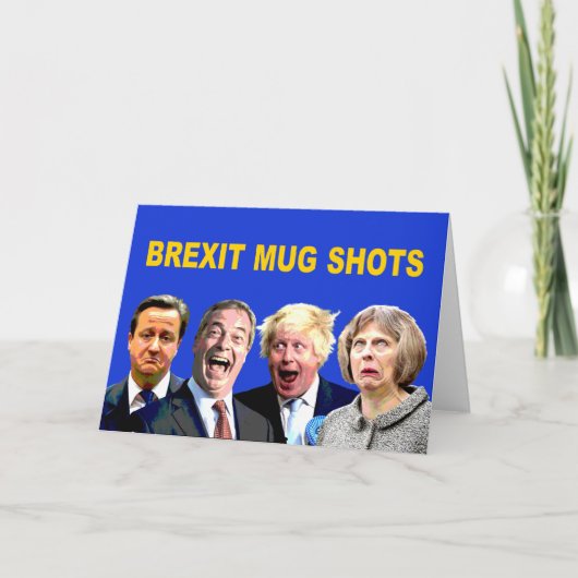 BREXITの顔写真、おもしろいのBrexitの国民投票メッセージ: カード (正面)