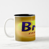 brexitのweetabixのミームのマグ ツートーンマグカップ (左)