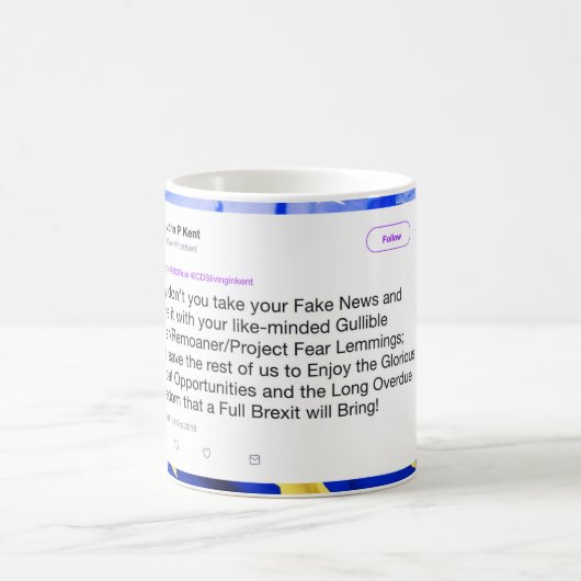 Brexitは哲学のマグに寄与します コーヒーマグカップ (中央)