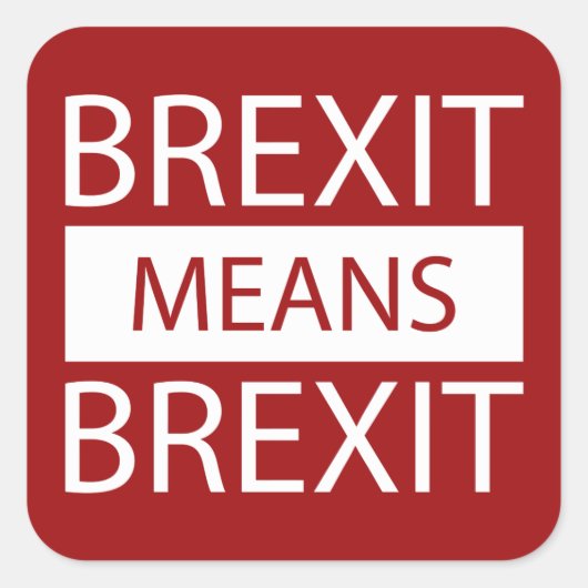 BrexitはBrexitを意味する スクエアシール (正面)
