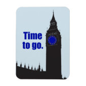 BREXITへのyes「行く時間」EU国旗のビッグベン時計: マグネット (縦)