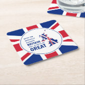 BREXITイギリス常素晴らしに愛国連合ジャック スクエアペーパーコースター (アングル)