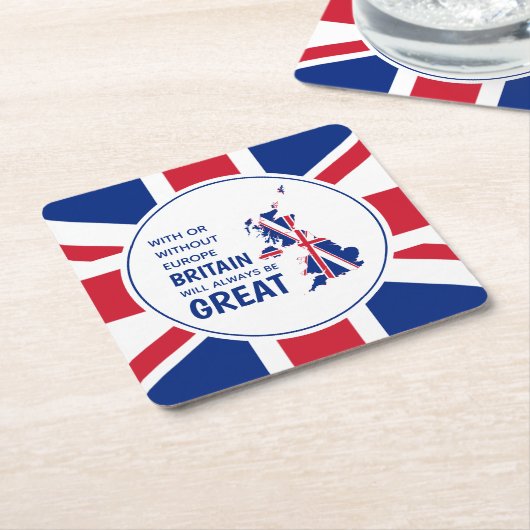 BREXITイギリス常素晴らしに愛国連合ジャック スクエアペーパーコースター (アングル)