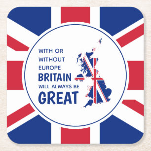 BREXITイギリス常素晴らしに愛国連合ジャック スクエアペーパーコースター